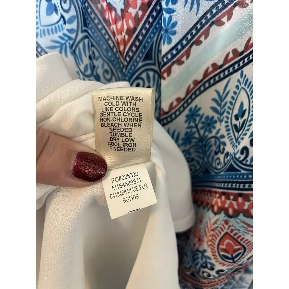 John Paul Richard Colorful Boho Midi Maxi V-Neck Handkerchief Kaftan Large Dress - Picture 9 of 11